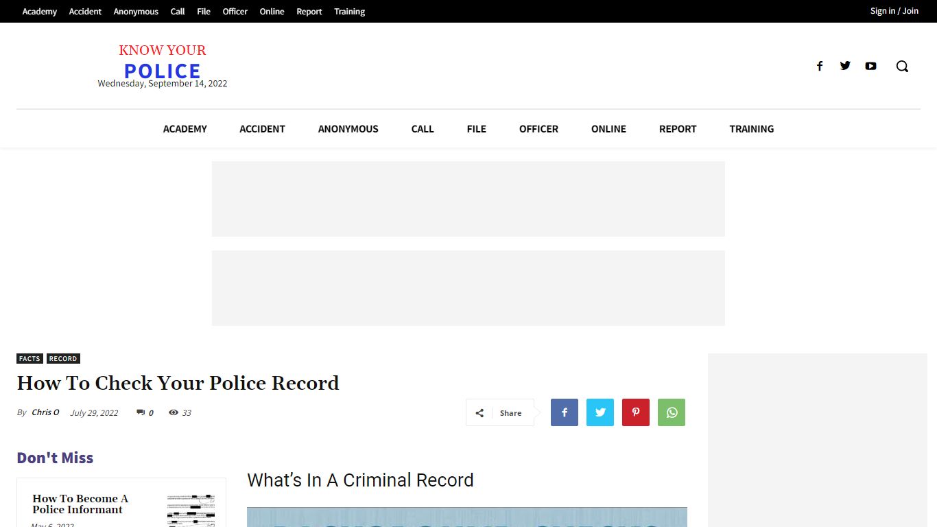 How To Check Your Police Record - KnowYourPolice.net